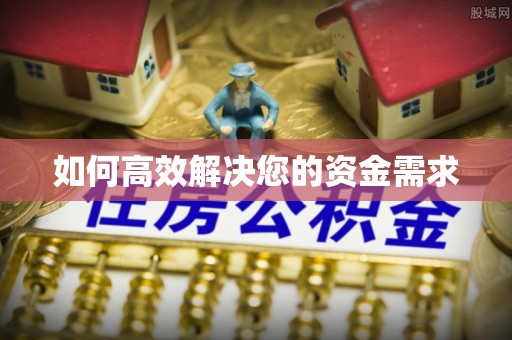 新和如何高效解决您的资金需求