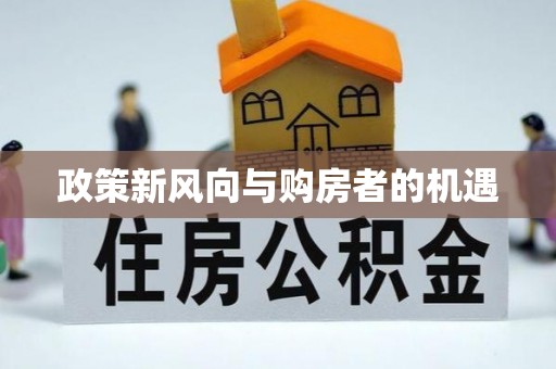 新和政策新风向与购房者的机遇