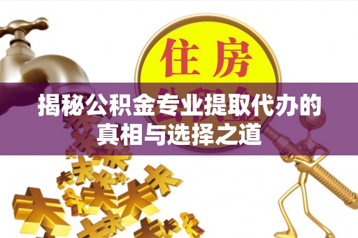 新和揭秘公积金专业提取代办的真相与选择之道